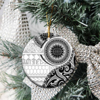 New Zealand White Maori Koru Simple Style Ceramic Ornament LT05 - Polynesian Pride