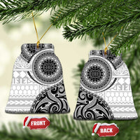 New Zealand White Maori Koru Simple Style Ceramic Ornament LT05 Bell Flake White - Polynesian Pride