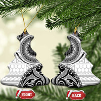 New Zealand White Maori Koru Simple Style Ceramic Ornament LT05 Christmas Tree White - Polynesian Pride
