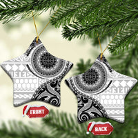 New Zealand White Maori Koru Simple Style Ceramic Ornament LT05 Star White - Polynesian Pride