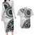 New Zealand White Maori Koru Simple Style Couples Matching Long Sleeve Bodycon Dress and Hawaiian Shirt