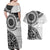 New Zealand White Maori Koru Simple Style Couples Matching Off Shoulder Maxi Dress and Hawaiian Shirt