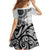 New Zealand White Maori Koru Simple Style Family Matching Long Sleeve Bodycon Dress and Hawaiian Shirt