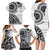 New Zealand White Maori Koru Simple Style Family Matching Long Sleeve Bodycon Dress and Hawaiian Shirt