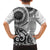 New Zealand White Maori Koru Simple Style Family Matching Off Shoulder Short Dress and Hawaiian Shirt