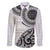 New Zealand White Maori Koru Simple Style Family Matching Puletasi and Hawaiian Shirt