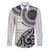 New Zealand White Maori Koru Simple Style Family Matching Summer Maxi Dress and Hawaiian Shirt