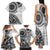 New Zealand White Maori Koru Simple Style Family Matching Tank Maxi Dress and Hawaiian Shirt