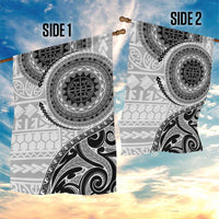 New Zealand White Maori Koru Simple Style Garden Flag LT05 - Polynesian Pride