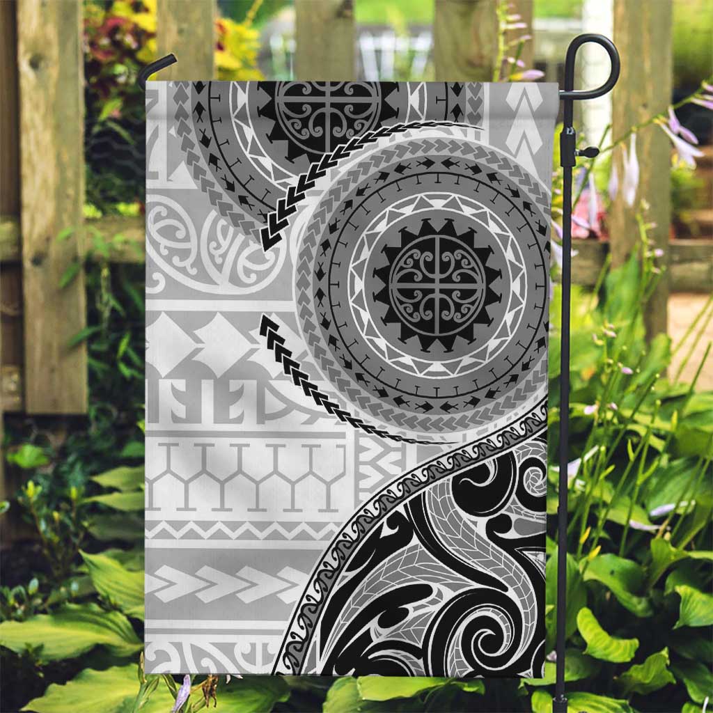 New Zealand White Maori Koru Simple Style Garden Flag LT05 Garden Flag White - Polynesian Pride