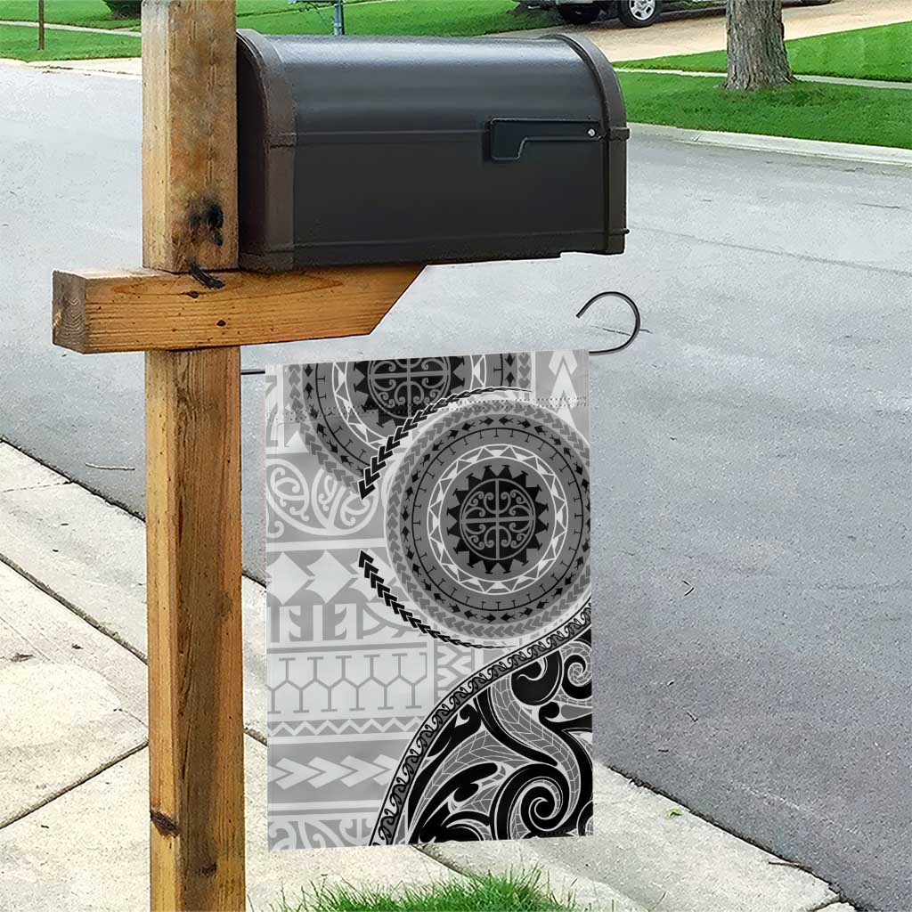 New Zealand White Maori Koru Simple Style Garden Flag LT05 - Polynesian Pride