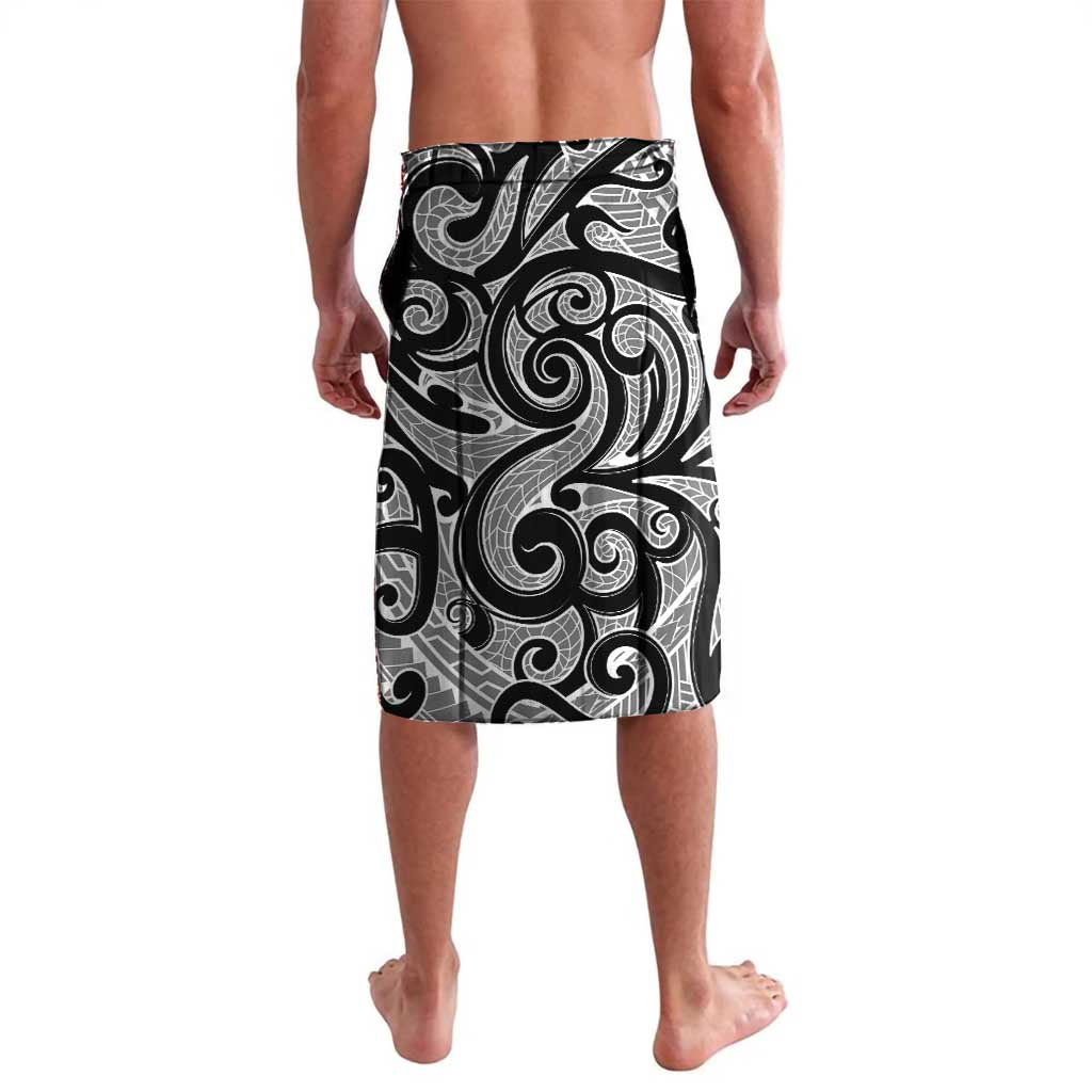 New Zealand White Maori Koru Simple Style Lavalava LT05 - Polynesian Pride