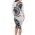 New Zealand White Maori Koru Simple Style Long Sleeve Bodycon Dress