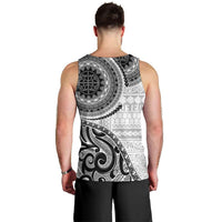New Zealand White Maori Koru Simple Style Men Tank Top LT05 - Polynesian Pride