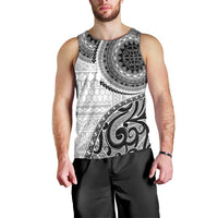New Zealand White Maori Koru Simple Style Men Tank Top LT05 - Polynesian Pride