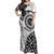 New Zealand White Maori Koru Simple Style Off Shoulder Maxi Dress