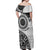 New Zealand White Maori Koru Simple Style Off Shoulder Maxi Dress