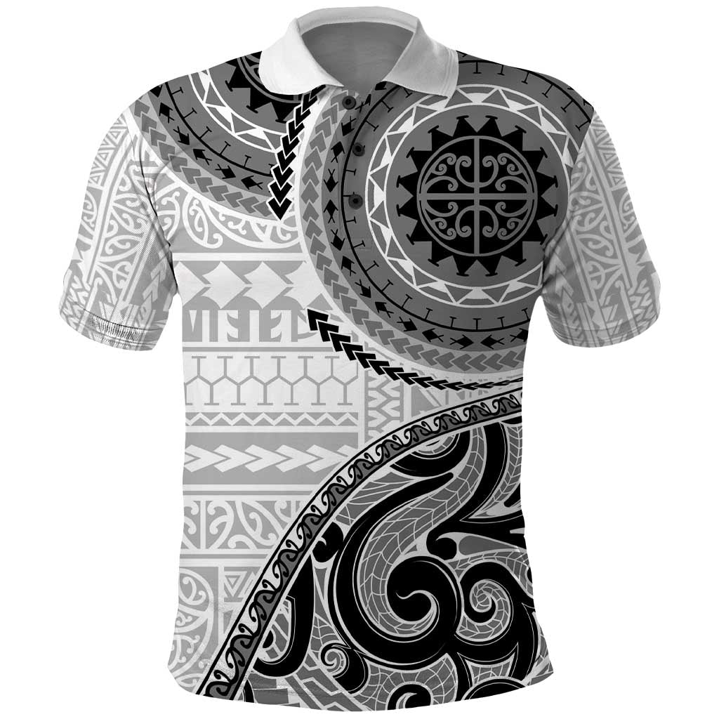 New Zealand White Maori Koru Simple Style Polo Shirt