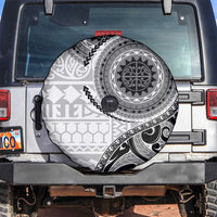 New Zealand White Maori Koru Simple Style Spare Tire Cover LT05 White - Polynesian Pride
