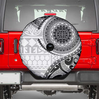 New Zealand White Maori Koru Simple Style Spare Tire Cover LT05 - Polynesian Pride