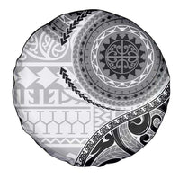 New Zealand White Maori Koru Simple Style Spare Tire Cover LT05 - Polynesian Pride