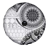 New Zealand White Maori Koru Simple Style Spare Tire Cover LT05 - Polynesian Pride