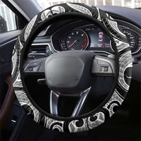 New Zealand White Maori Koru Simple Style Steering Wheel Cover LT05 - Polynesian Pride