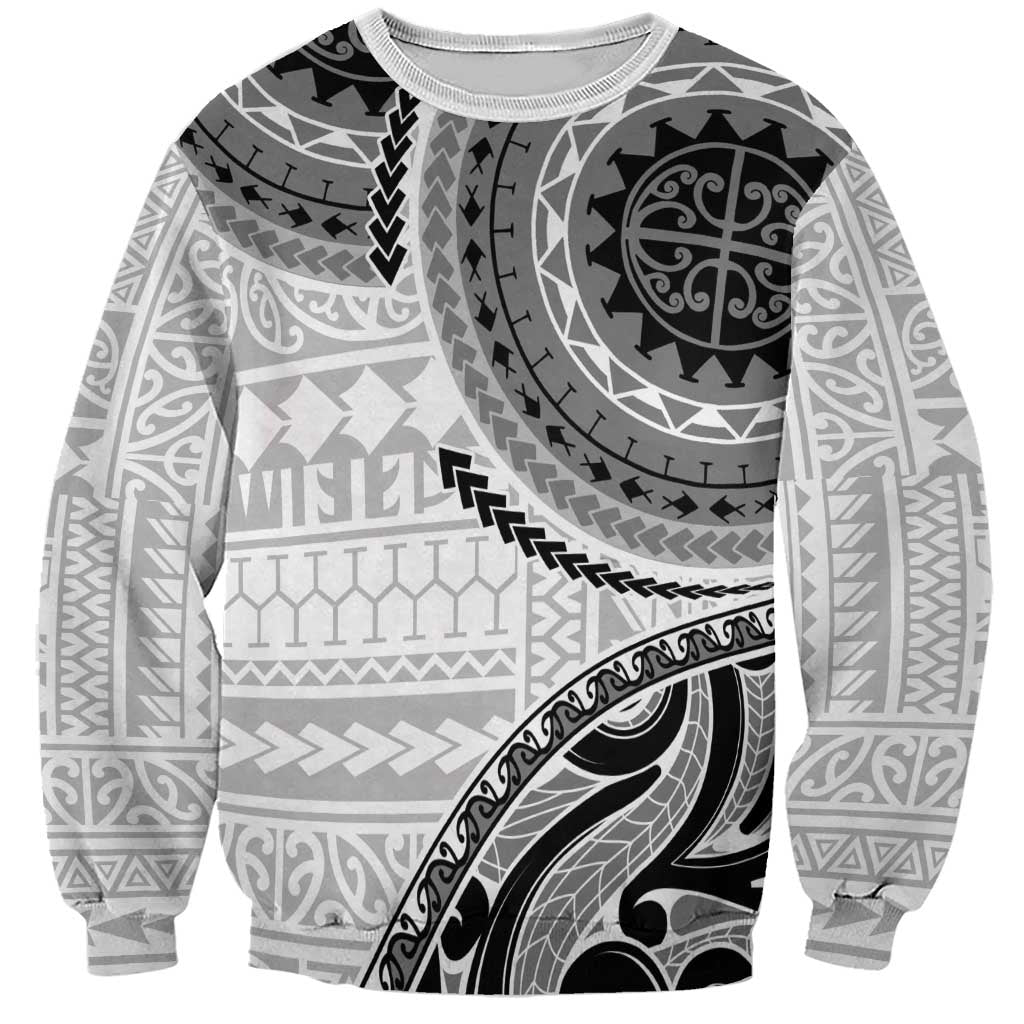 New Zealand White Maori Koru Simple Style Sweatshirt