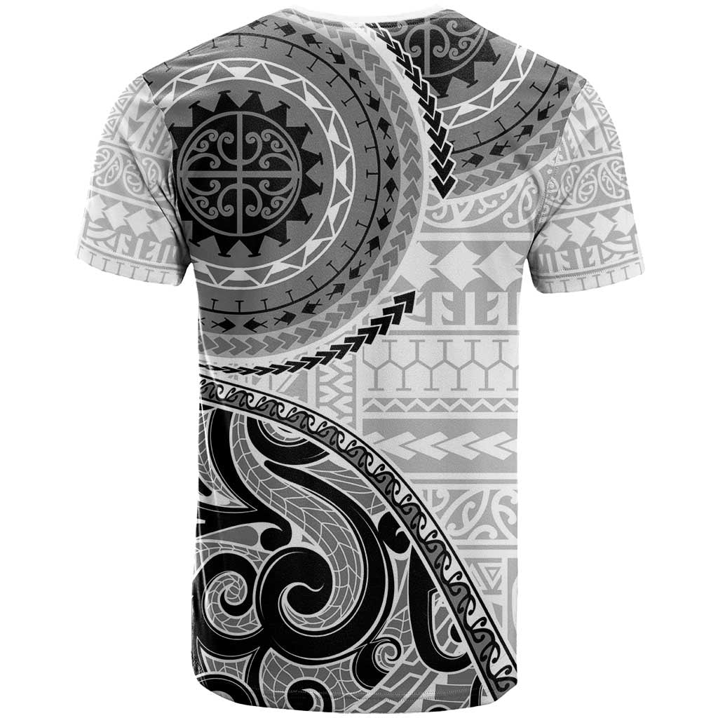 New Zealand White Maori Koru Simple Style T Shirt LT05 - Polynesian Pride