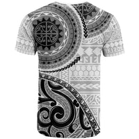 New Zealand White Maori Koru Simple Style T Shirt LT05 - Polynesian Pride