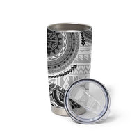 New Zealand White Maori Koru Simple Style Tumbler Cup LT05 - Polynesian Pride
