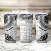 New Zealand White Maori Koru Simple Style Tumbler Cup LT05 - Polynesian Pride
