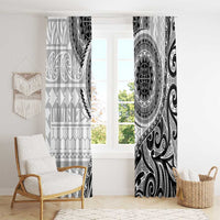 New Zealand White Maori Koru Simple Style Window Curtain LT05 - Polynesian Pride