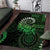 New Zealand Maori Koru Fern Area Rug Spiral Polynesian Style Green