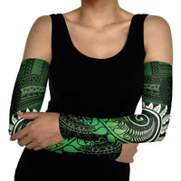 New Zealand Maori Koru Fern Arm Sleeves Spiral Polynesian Style Green - Polynesian Pride