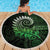 New Zealand Maori Koru Fern Beach Blanket Spiral Polynesian Style Green