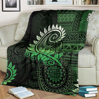New Zealand Maori Koru Fern Blanket Spiral Polynesian Style Green LT05 - Polynesian Pride