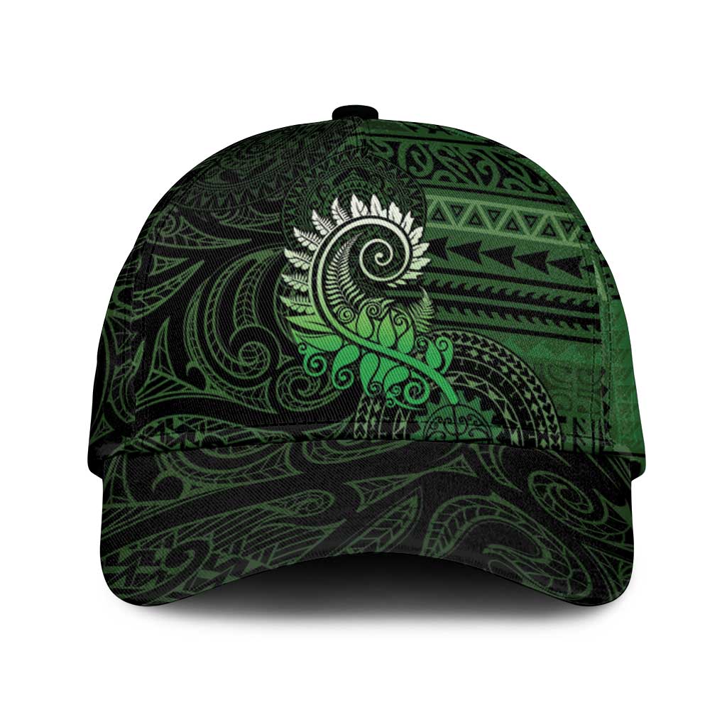 New Zealand Maori Koru Fern Classic Cap Spiral Polynesian Style Green - Polynesian Pride