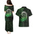 New Zealand Maori Koru Fern Couples Matching Puletasi and Hawaiian Shirt Spiral Polynesian Style Green