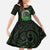 New Zealand Maori Koru Fern Family Matching Long Sleeve Bodycon Dress and Hawaiian Shirt Spiral Polynesian Style Green