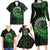 New Zealand Maori Koru Fern Family Matching Long Sleeve Bodycon Dress and Hawaiian Shirt Spiral Polynesian Style Green