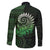 New Zealand Maori Koru Fern Family Matching Long Sleeve Bodycon Dress and Hawaiian Shirt Spiral Polynesian Style Green