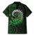 New Zealand Maori Koru Fern Family Matching Mermaid Dress and Hawaiian Shirt Spiral Polynesian Style Green