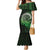 New Zealand Maori Koru Fern Family Matching Mermaid Dress and Hawaiian Shirt Spiral Polynesian Style Green