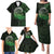 New Zealand Maori Koru Fern Family Matching Puletasi and Hawaiian Shirt Spiral Polynesian Style Green