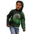 New Zealand Maori Koru Fern Kid Hoodie Spiral Polynesian Style Green