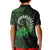 New Zealand Maori Koru Fern Kid Polo Shirt Spiral Polynesian Style Green