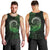 New Zealand Maori Koru Fern Men Tank Top Spiral Polynesian Style Green