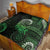 New Zealand Maori Koru Fern Quilt Spiral Polynesian Style Green