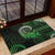 New Zealand Maori Koru Fern Rubber Doormat Spiral Polynesian Style Green